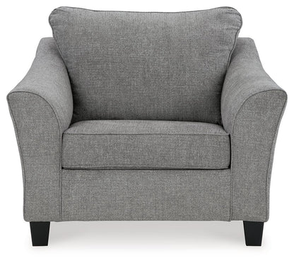 Mathonia - Smoke - Chair And A Half - Hornell Furniture Outlet