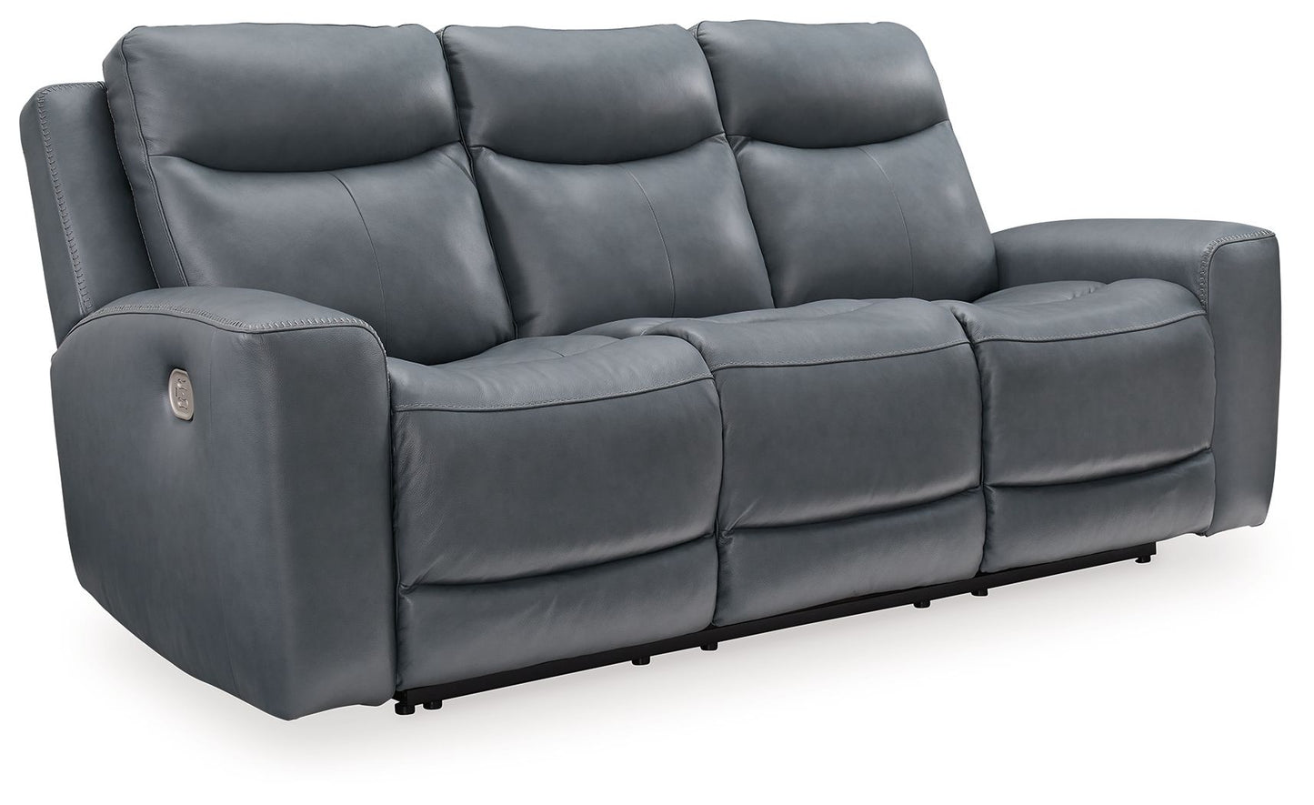 Mindanao - Steel - 2 Pc. - Power Reclining Sofa, Power Reclining Loveseat with Console - Hornell Furniture Outlet