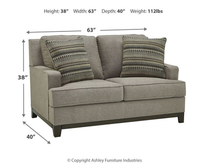 Kaywood - Granite - Loveseat - Hornell Furniture Outlet
