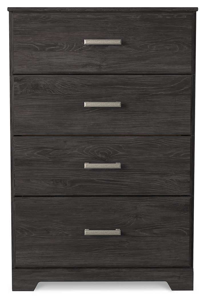Belachime - Four Drawer Chest - Charcoal - Hornell Furniture Outlet