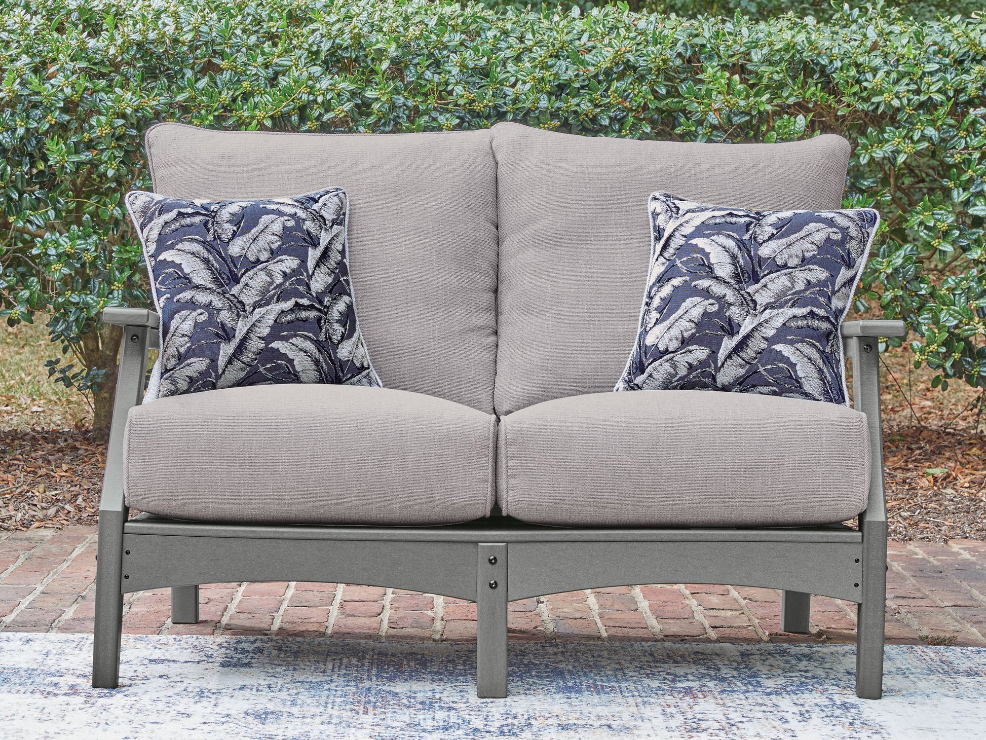 Cove Beach - Loveseat With Cushion - Gray - Hornell Furniture Outlet
