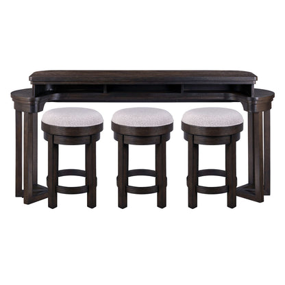 Weston - 4 Piece Bar Set - Brown - Hornell Furniture Outlet