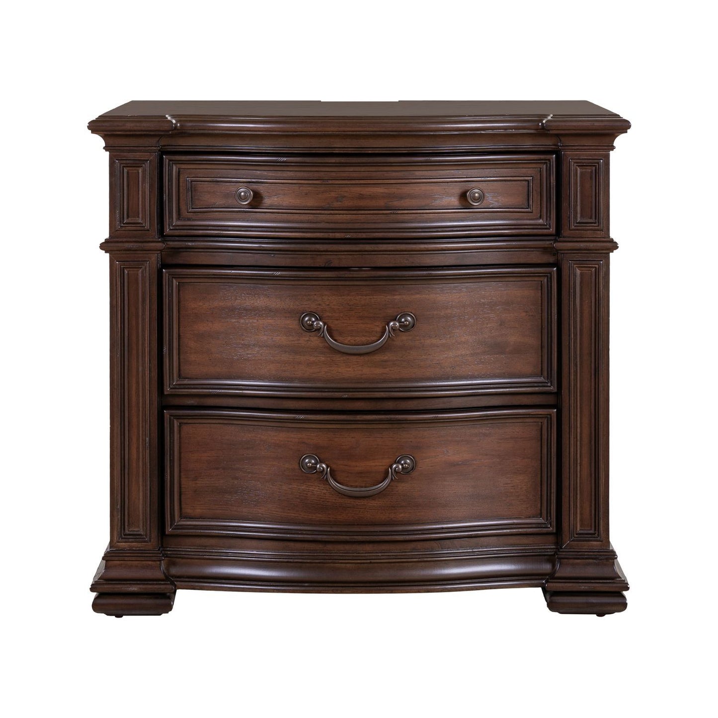 Provence Park - Bedside Chest With Charging Station - Brown - Hornell Furniture Outlet