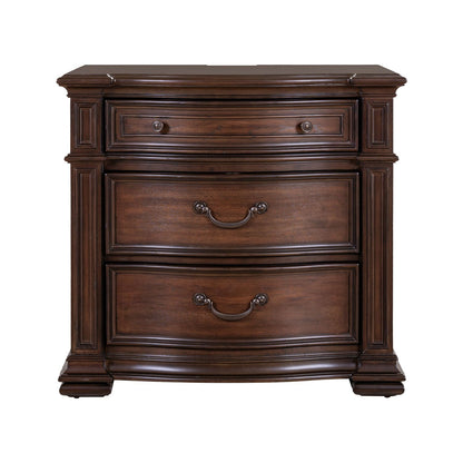 Provence Park - Bedside Chest With Charging Station - Brown - Hornell Furniture Outlet