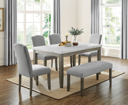 Emily - Guangxi White Marble Top - White - Hornell Furniture Outlet