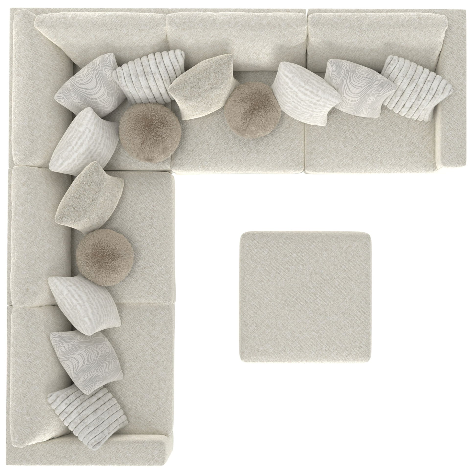 Ritzy - Modular Sofa And Included Cocktail Ottoman - Hornell Furniture Outlet