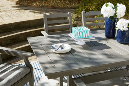Visola - Gray - RECT Dining Table w/Umb OPT - Hornell Furniture Outlet