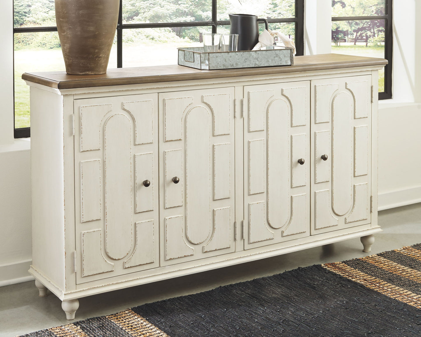Roranville - Antique White - Accent Cabinet - Hornell Furniture Outlet