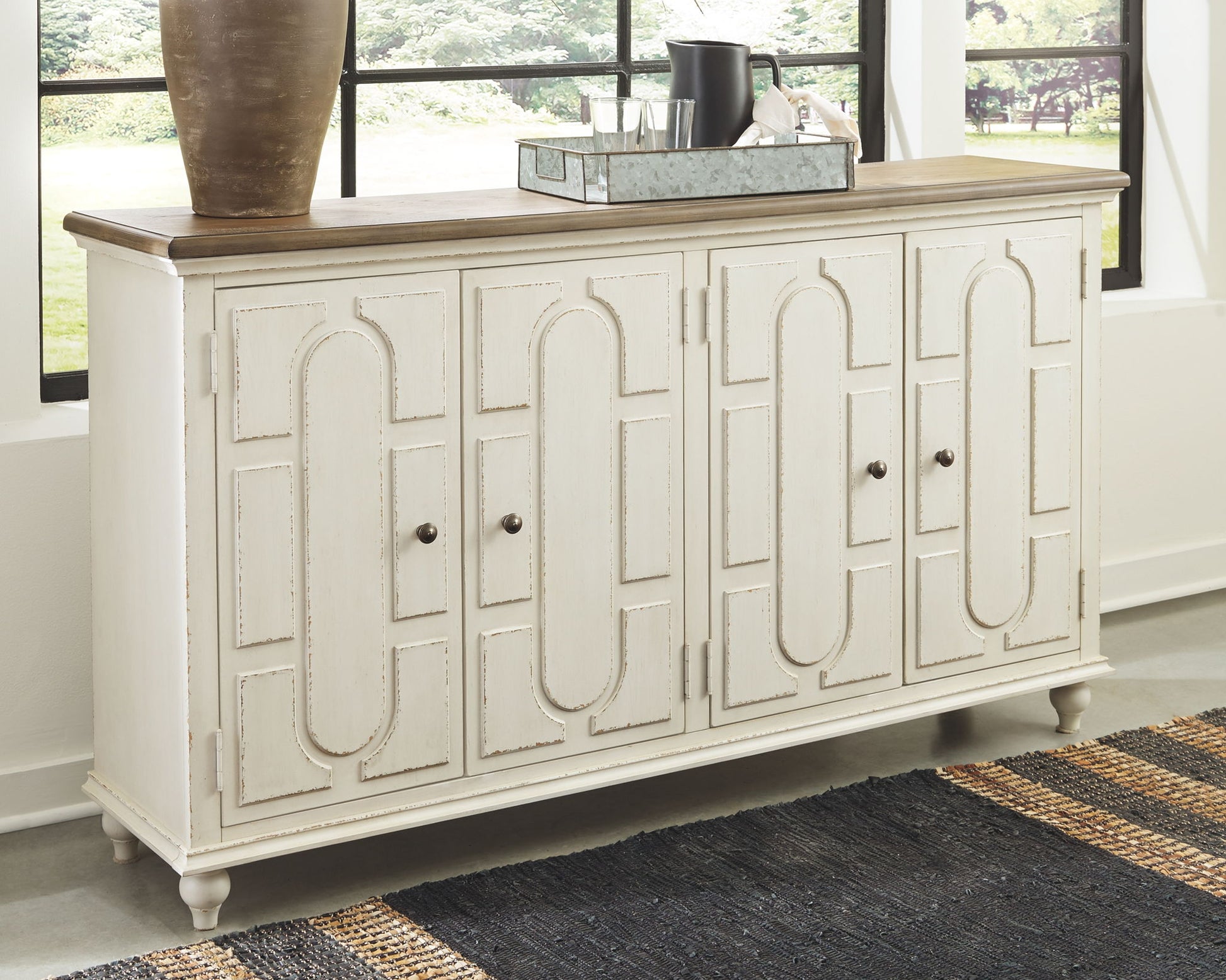 Roranville - Antique White - Accent Cabinet - Hornell Furniture Outlet
