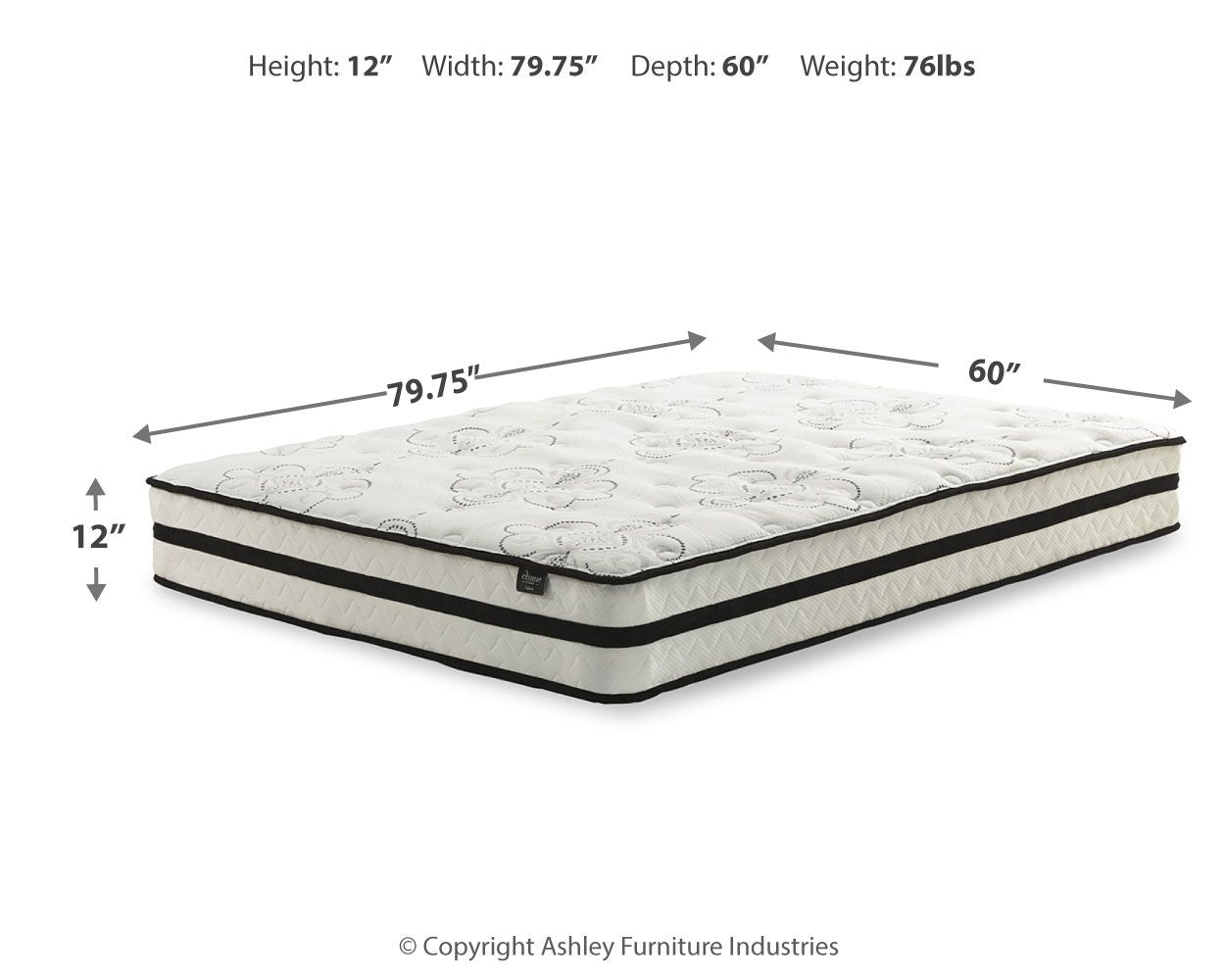 Chime 12 Inch Hybrid - Ultra Plush Hybrid Mattress - Hornell Furniture Outlet