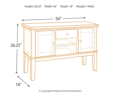 Haddigan - Dark Brown - Dining Room Server - Hornell Furniture Outlet