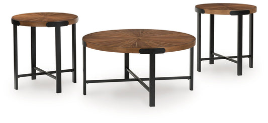 Crosstrail - Brown - Occasional Table Set (Set of 3) - Hornell Furniture Outlet