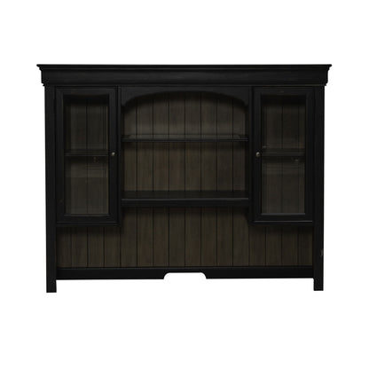 Meritage - Jr Executive Credenza Hutch - Aged Charcoal - Hornell Furniture Outlet