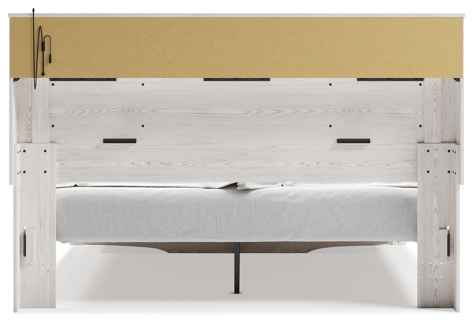 Altyra - White - King Upholstered Bookcase Bed With Storage - Hornell Furniture Outlet