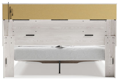 Altyra - White - King Upholstered Bookcase Bed With Storage - Hornell Furniture Outlet