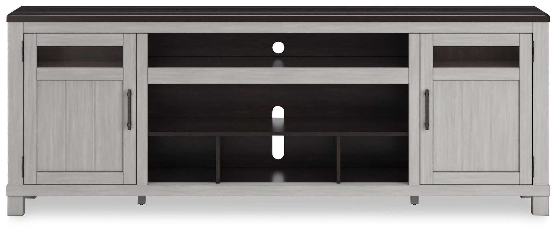 Darborn - Gray / Brown - XL TV Stand W/Fireplace Option - Hornell Furniture Outlet