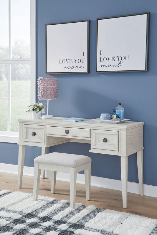 Robbinsdale - Antique White - Vanity With Stool (Set of 2) - Hornell Furniture Outlet