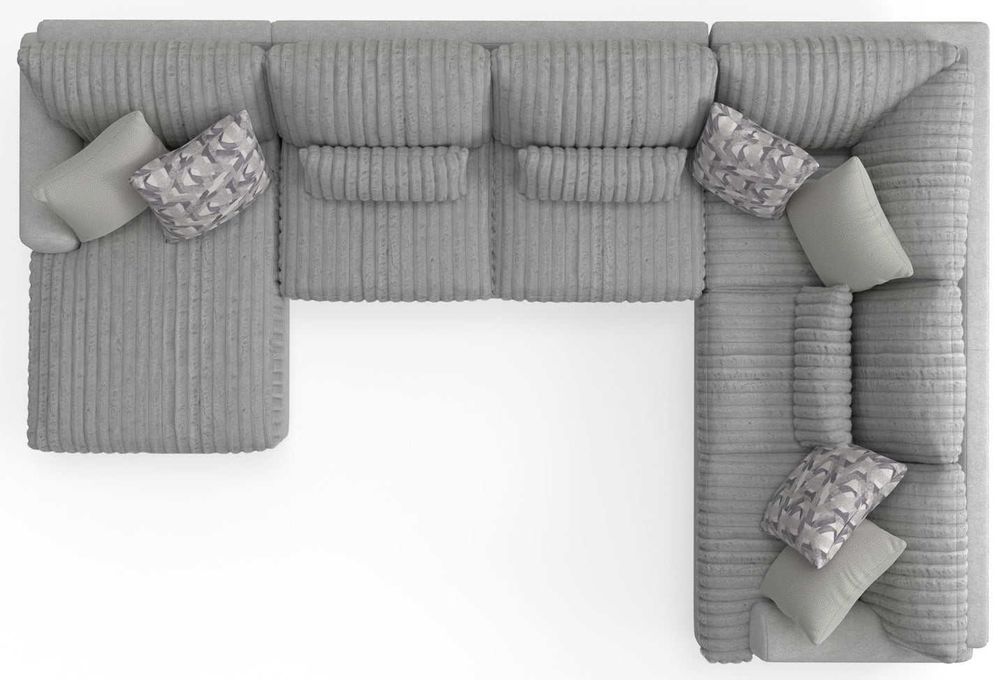 Titan - Sectional With Comfort Coil Seating And Accent Pillows Included - Hornell Furniture Outlet