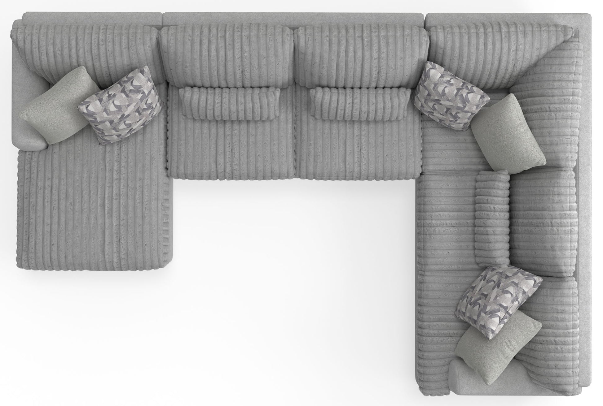 Titan - Sectional With Comfort Coil Seating And Accent Pillows Included - Hornell Furniture Outlet