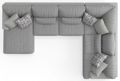Titan - Sectional With Comfort Coil Seating And Accent Pillows Included - Hornell Furniture Outlet