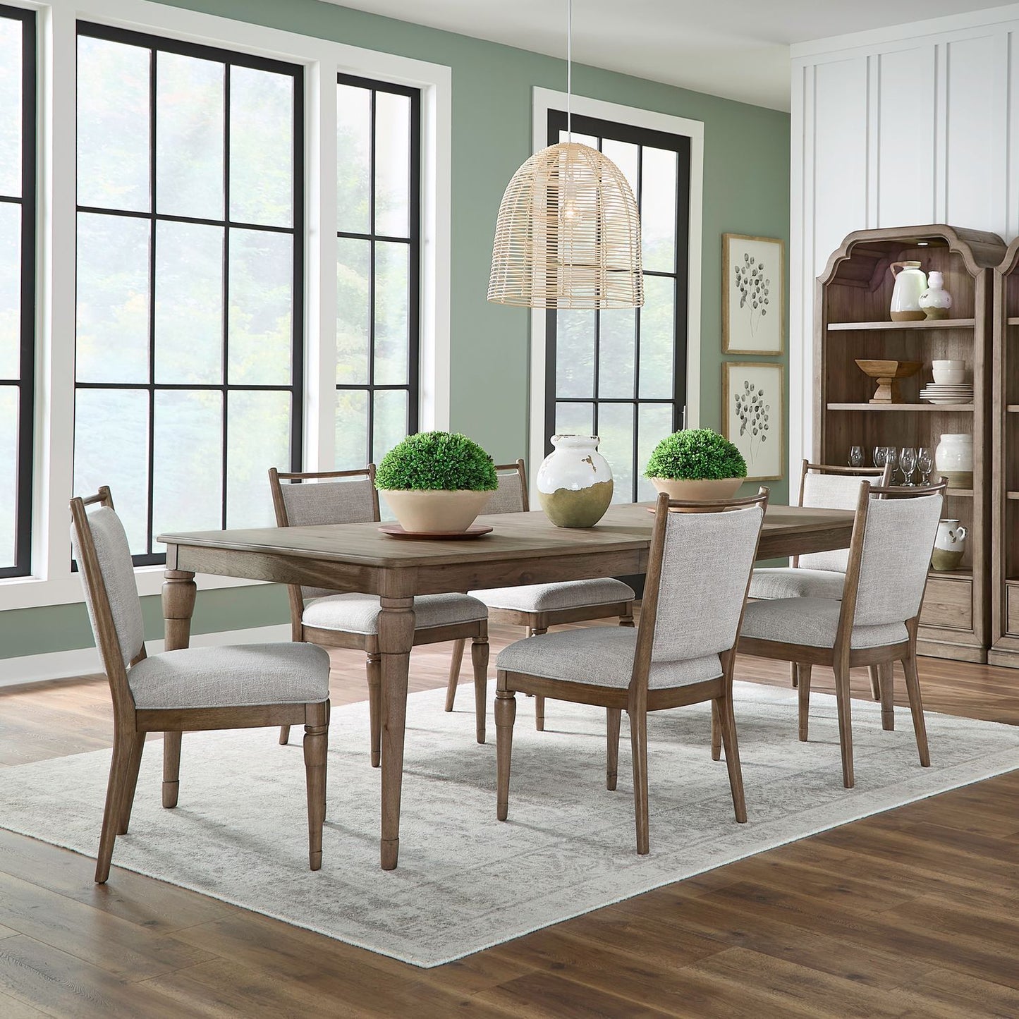 Hickory Grove - Rectangular Table Set With Upholstered Chairs - Hornell Furniture Outlet