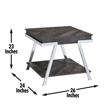 Roma - 3 Piece Occasional Table Set - Gray - Hornell Furniture Outlet
