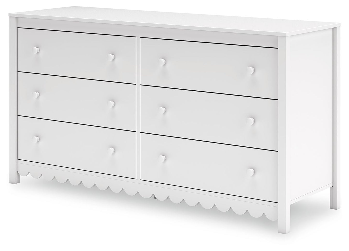 Hallityn - White - Six Drawer Dresser - Hornell Furniture Outlet