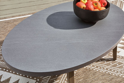 Harmony Headlands - Oval Cocktail Table - Natural / Gray - Hornell Furniture Outlet