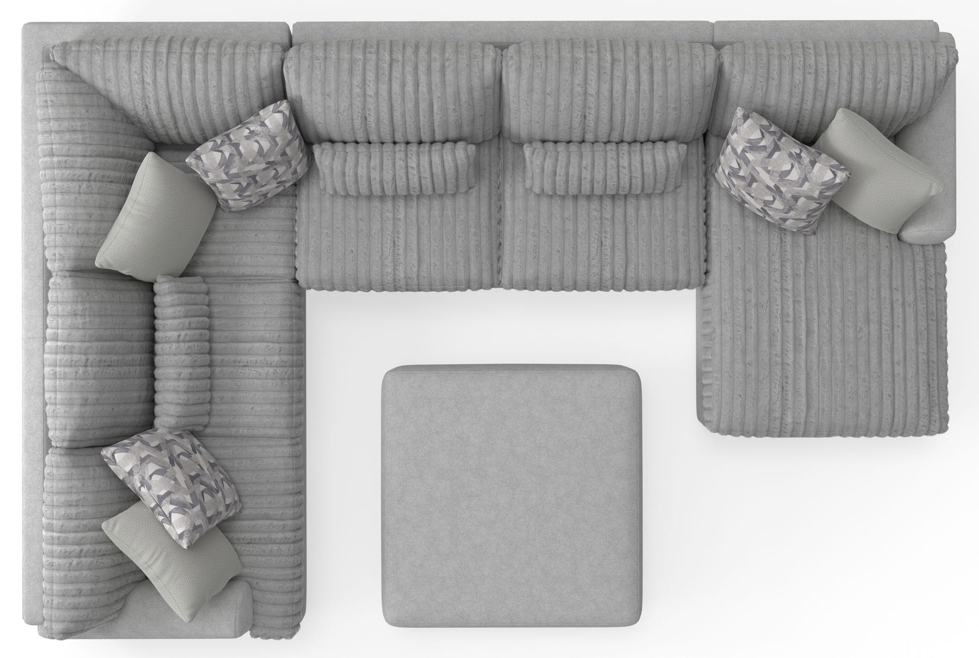 Titan - Sectional With Comfort Coil Seating, Cocktail Ottoman And Accent Pillows Included - Hornell Furniture Outlet