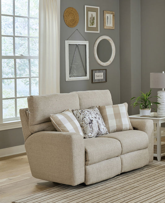 Searsport - Power Headrest Reclining Loveseat - Hornell Furniture Outlet