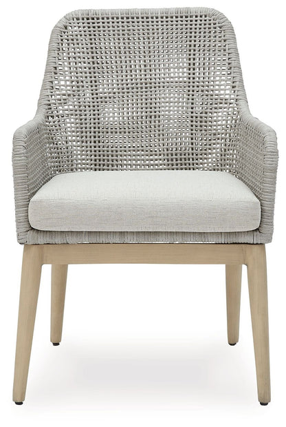 Seton Creek - Gray - Arm Chair With Cushion (Set of 2) - Hornell Furniture Outlet