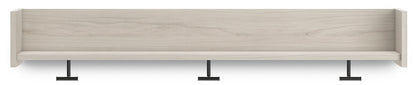 Socalle - Light Natural - Wall Mounted Coat Rack w/Shelf - Hornell Furniture Outlet