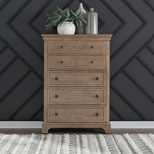 Haven Hills - 5 Drawer Chest - Camel Beige - Hornell Furniture Outlet