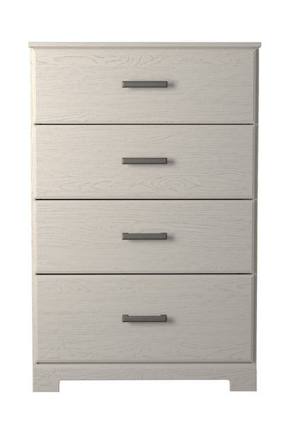 Stelsie - White - Four Drawer Chest - Hornell Furniture Outlet