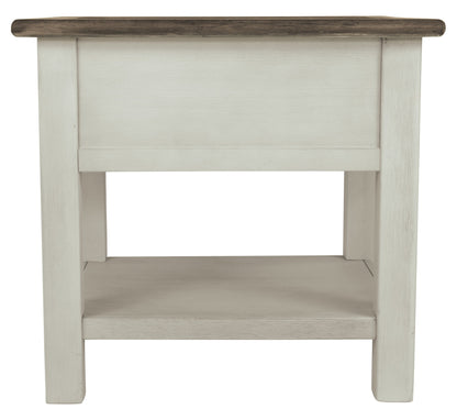 Bolanburg - White / Brown / Beige - Rectangular End Table - Hornell Furniture Outlet