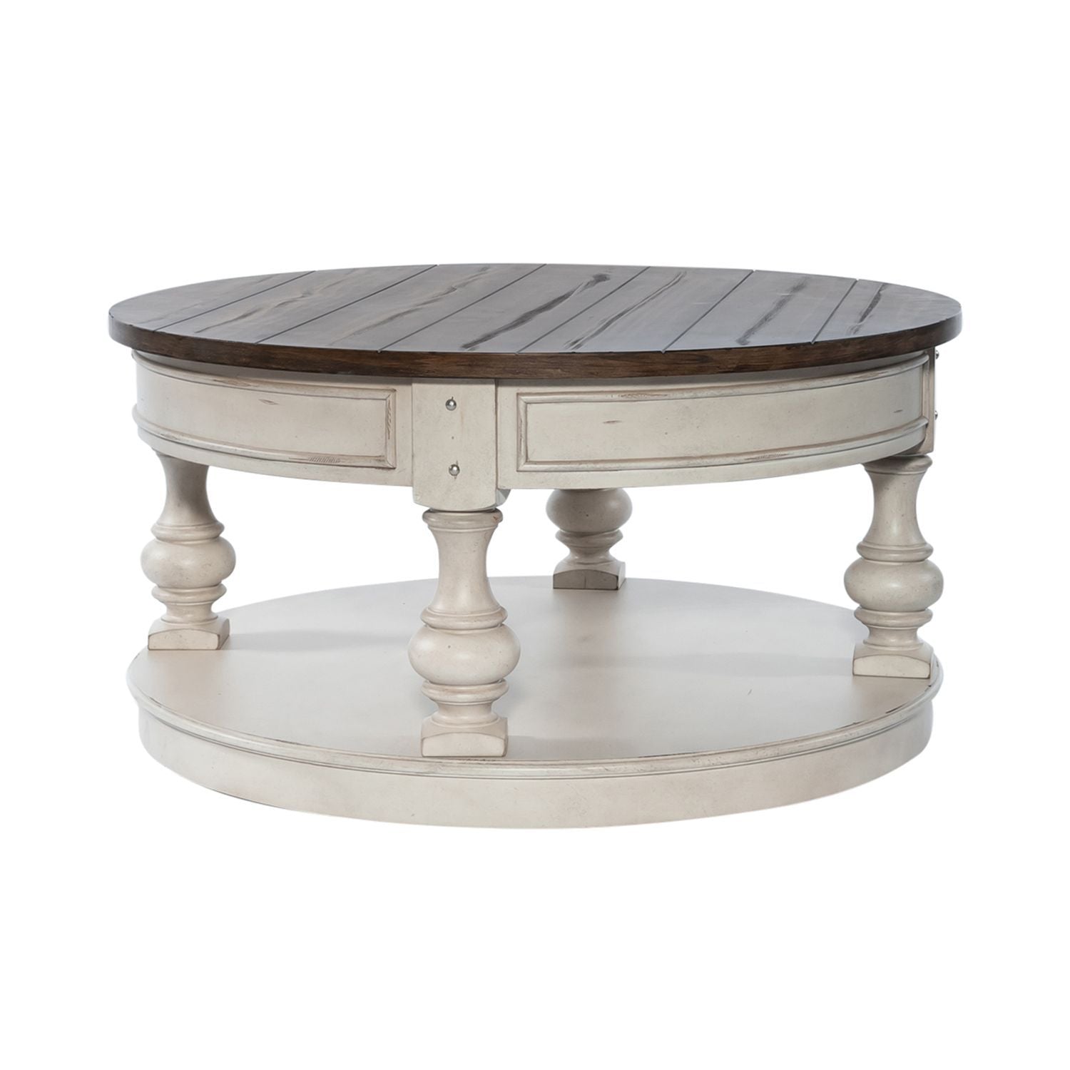 Morgan Creek - Round Cocktail Table - White - Hornell Furniture Outlet