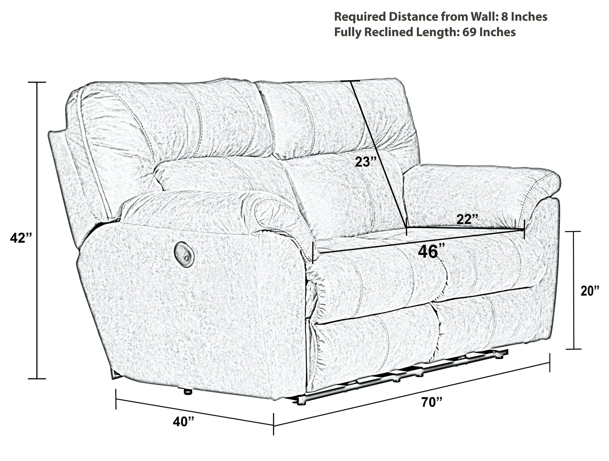 Hollins - Power Reclining Loveseat - Coffee - Hornell Furniture Outlet