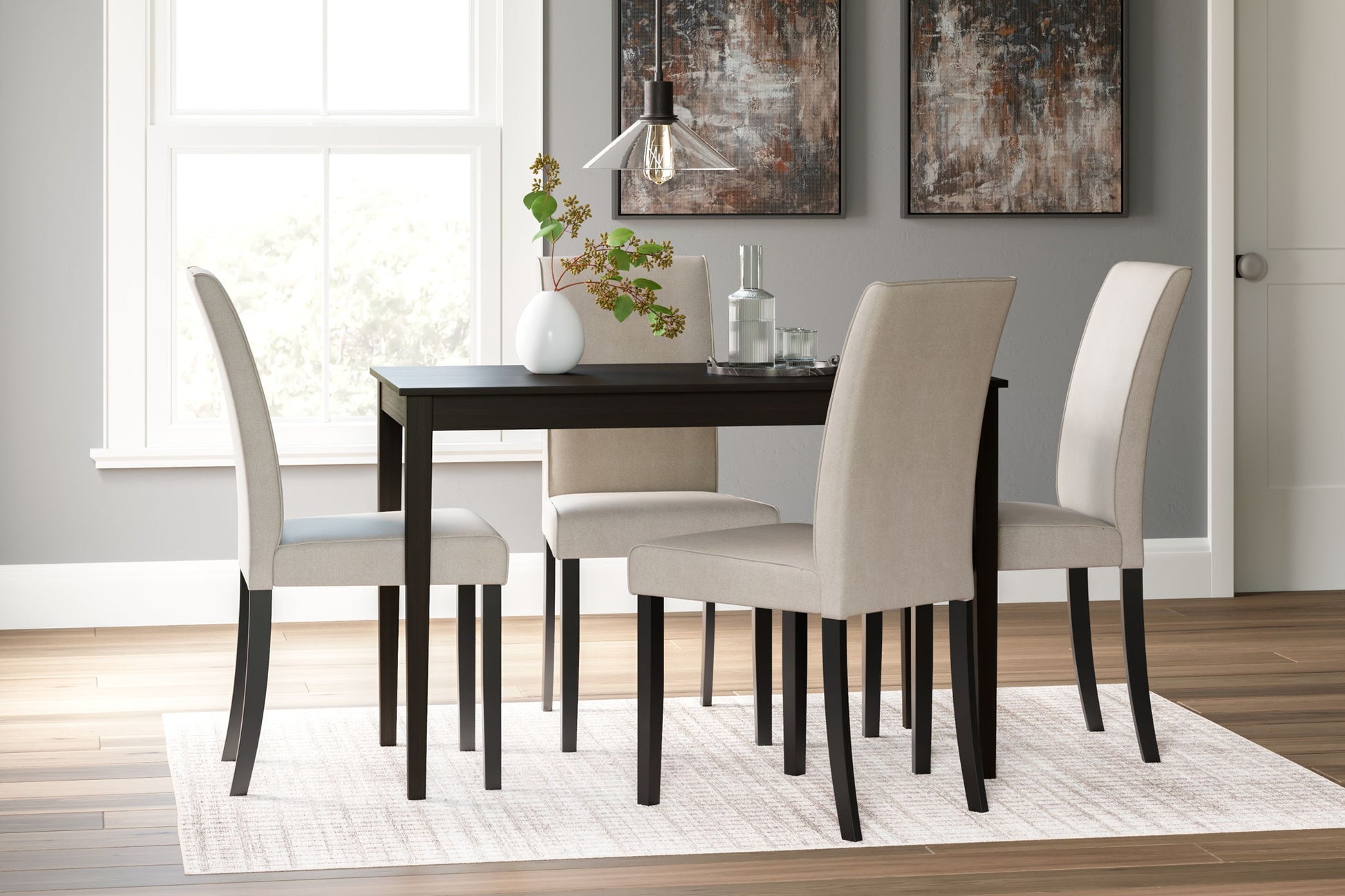 Kimonte - Dark Brown - Rectangular Dining Room Table - Hornell Furniture Outlet