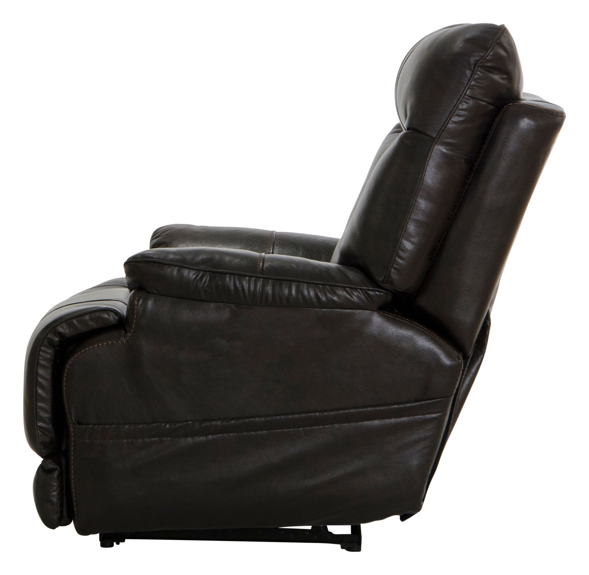 Naples - Power Lay Flat Recliner With Extended Ottoman - Chocolate - Hornell Furniture Outlet