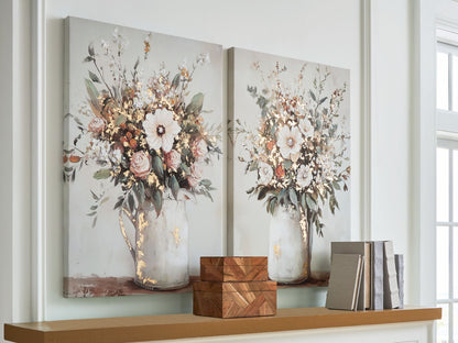 Faisaldon - Multi - Wall Art Set (Set of 2) - Hornell Furniture Outlet