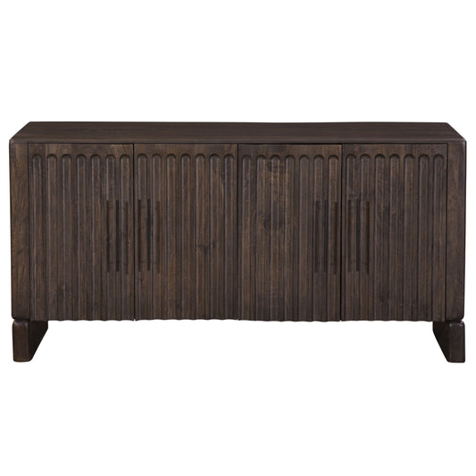 Norvell - 4 - Door Sideboard - Brown - Hornell Furniture Outlet