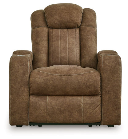 Wolfridge - Brindle - Power Recliner/Adj Headrest - Hornell Furniture Outlet