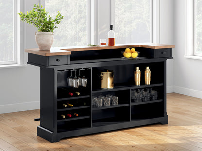 Wildenauer - Brown / Black - Bar - Hornell Furniture Outlet