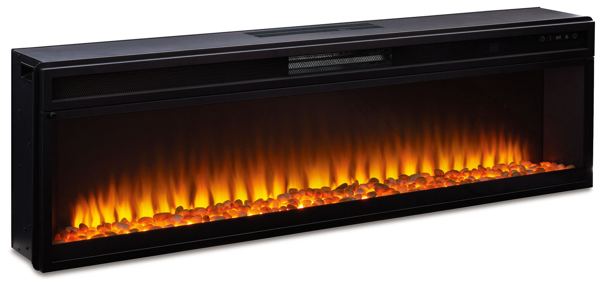 Entertainment Accessories - Black - Wide Fireplace Insert - Hornell Furniture Outlet