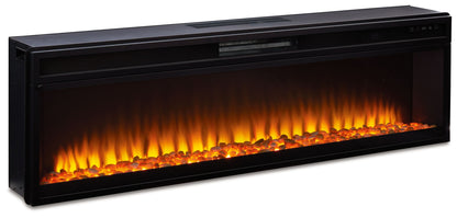 Entertainment Accessories - Black - Wide Fireplace Insert - Hornell Furniture Outlet