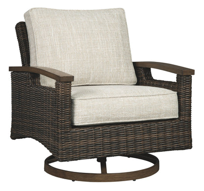 Paradise Trail - Medium Brown - Swivel Lounge Chair (Set of 2) - Hornell Furniture Outlet