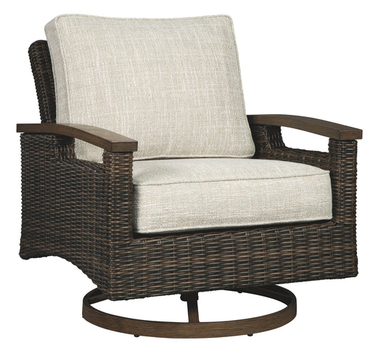 Paradise Trail - Medium Brown - Swivel Lounge Chair (Set of 2) - Hornell Furniture Outlet