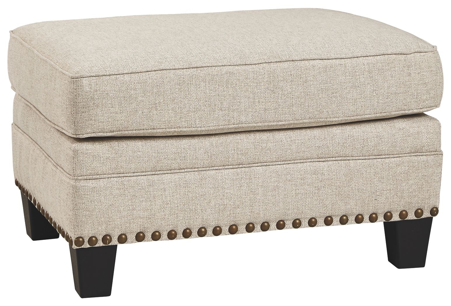 Claredon - Linen - Ottoman - Hornell Furniture Outlet