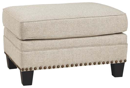 Claredon - Linen - Ottoman - Hornell Furniture Outlet