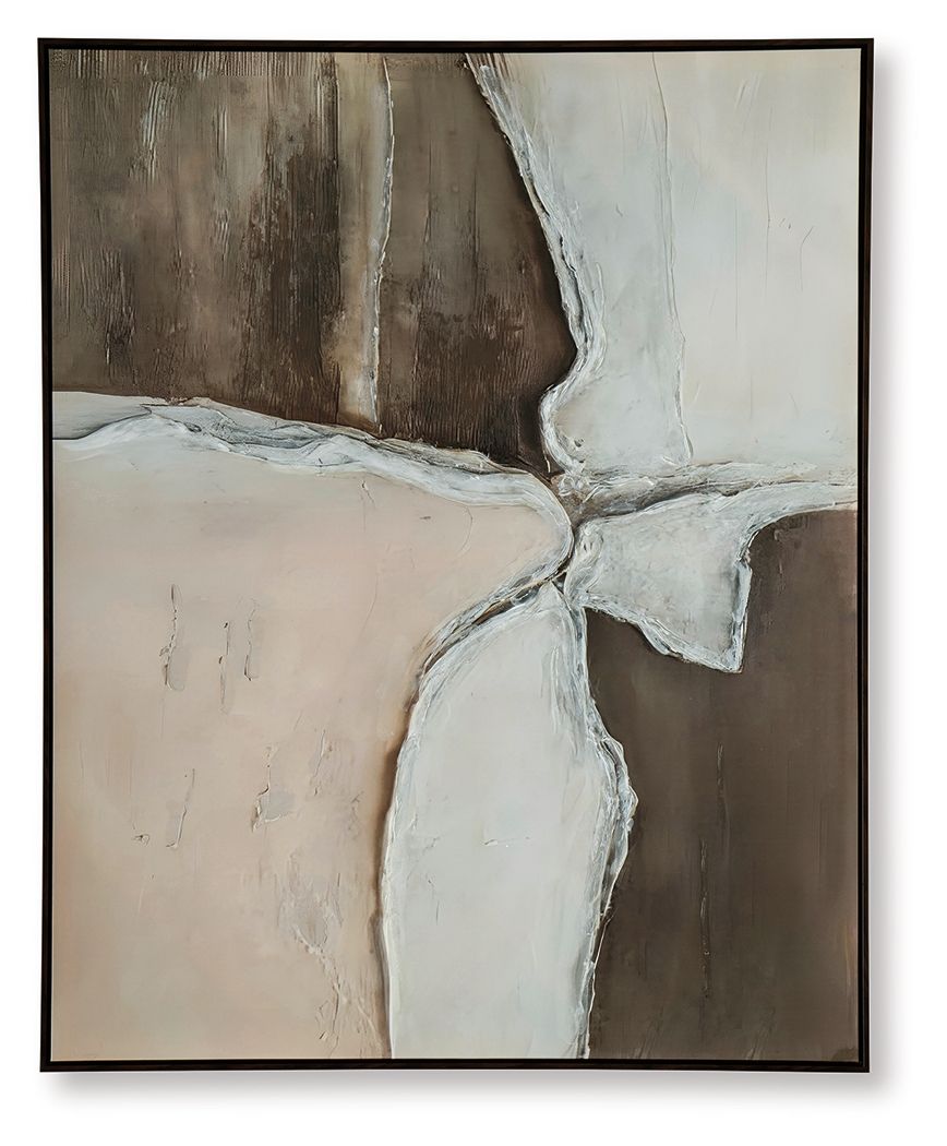 Junward - Brown / Tan / White - Wall Art - Hornell Furniture Outlet